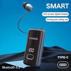 Auriculares empresariales F580 | Pinza para el cuello en los auriculares con pantalla de encendido