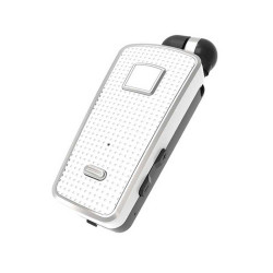 F970 Pro Business Headset | Bluetooth Retractable Earbuds Noise Cancellation Headphones with Collar clip