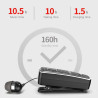 F970 Pro Business Headset | Bluetooth Retractable Earbuds Noise Cancellation Headphones with Collar clip