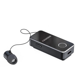 Auriculares F2 Pro Negocio | Auriculares con clip de cuello con cancelación de ruido de auriculares retráctiles