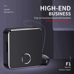 F1 Business Headset | Retractable Bluetooth V5.0 Collar Clip Headphones