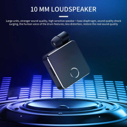 Auriculares de negocios F1 | Auriculares retráctiles Bluetooth V5.0 Collar Clip