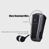 Auriculares empresariales F910 | Auricular retráctil Bluetooth Cuello Pinza | Mensajes de voz Vibración de llamadas