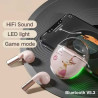 Auriculares TWS Fineblue HELLO'LU | Audífonos verdaderamente inalámbricos con luz LED de colores, resistentes al agua