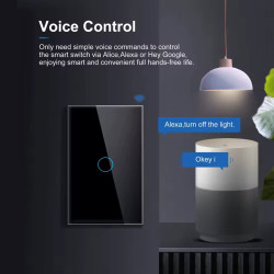 Smart Wifi Touch Switch Smart Home Light Switch Works with Alexa Hey Google