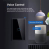 Smart Wifi Touch Switch No Neutral Wire Required Smart Home 1/2/3 Gang Light Switch 100-240V Works with Alexa Hey Google