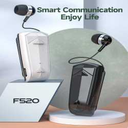 F520 Business Earphones | Collar Clip-on & Retractable Cord