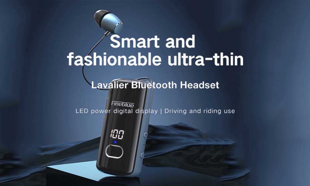 F580 Business Earphones | Collar Clip on Headphone with Power Display