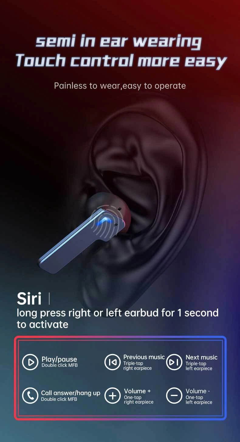 AstroSoar T19 True Wireless ENC Earbuds Low Latency Colors Grey