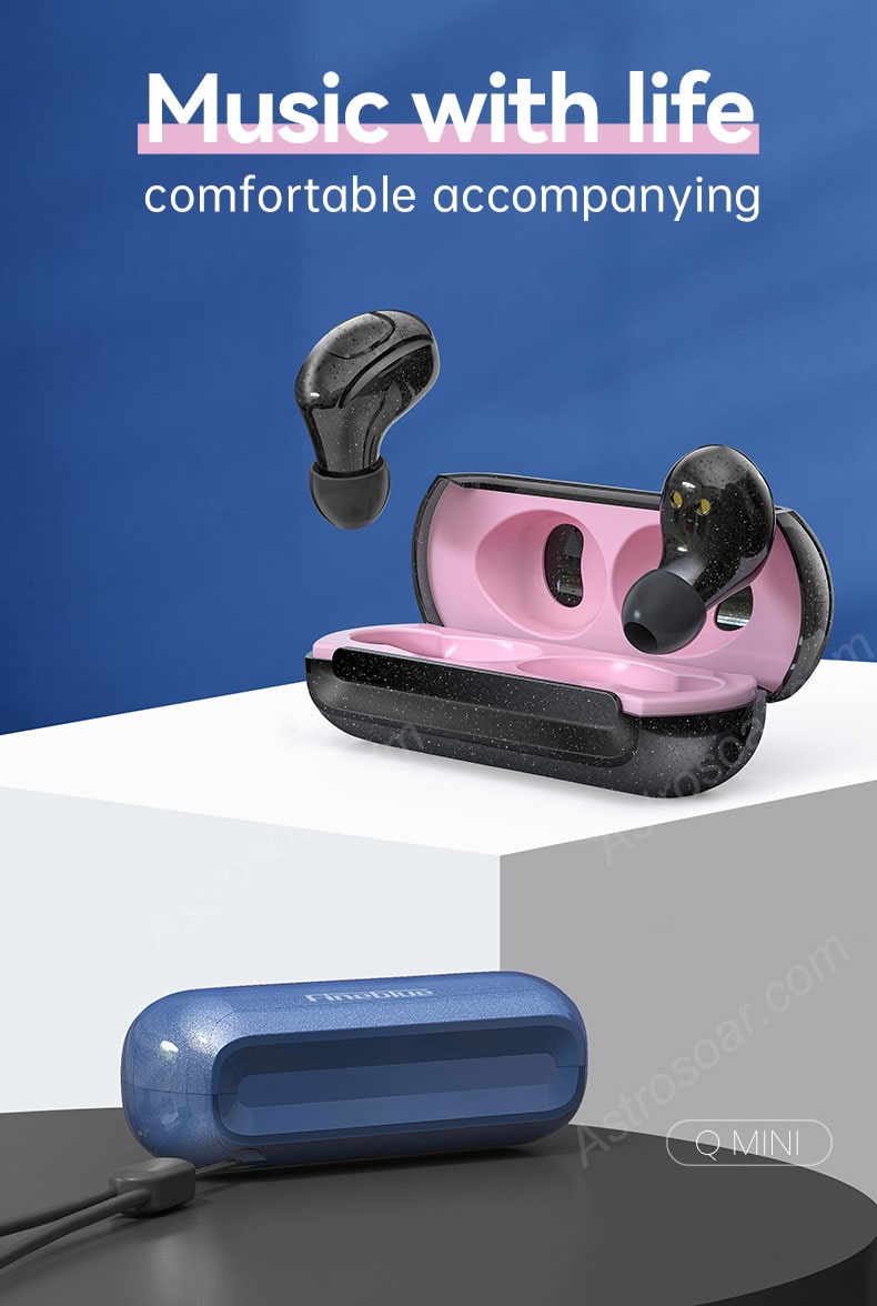 AstroSoar Qmini TWS | True Wireless Bluetooth 5.0 Earbuds | New Fashion Macron Color | astrosoar.com