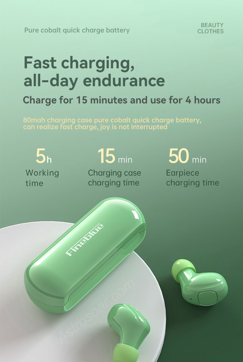 AstroSoar Qmini TWS | True Wireless Bluetooth 5.0 Earbuds | New Fashion Macron Color | astrosoar.com