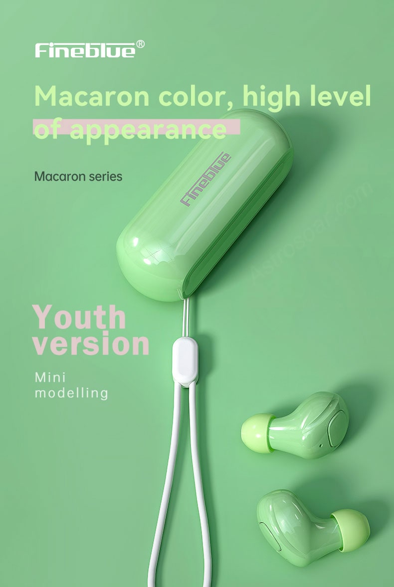 AstroSoar Qmini TWS | True Wireless Bluetooth 5.0 Earbuds | New Fashion Macron Color | astrosoar.com